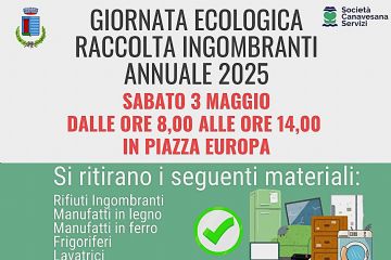 Giornata ecologica raccolta ingombranti annuale